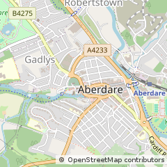 Map of Aberdare, MID Glamorgan