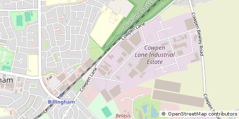 Map of Billingham, Cleveland