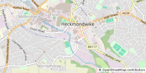 Map of Heckmondwike, West Yorkshire