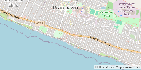Map of Peacehaven, East Sussex