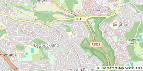Map of Plymouth, Devon