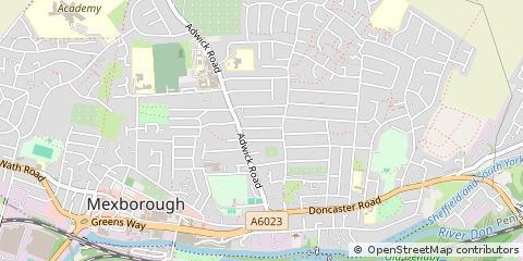 Map of South Yorkshire