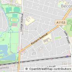 Map of Dagenham, Essex