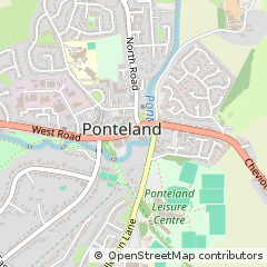 Map of Ponteland, Newcastle upon Tyne