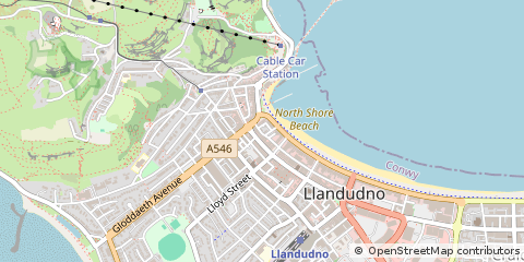 Map of Llandudno, Conwy