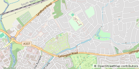Map of Christchurch, Dorset