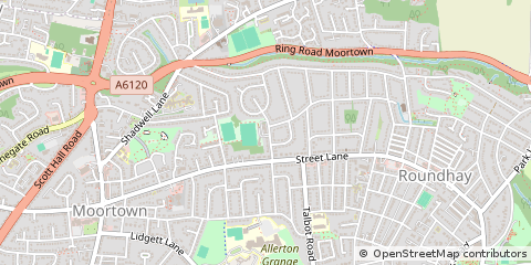 Map of Leeds, West Yorkshire