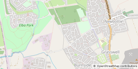 Map of Houghton LE Spring, Tyne and Wear