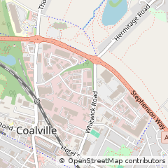 Map of Coalville, Leicestershire