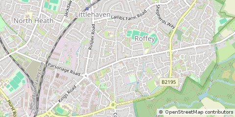 Map of Horsham, West Sussex