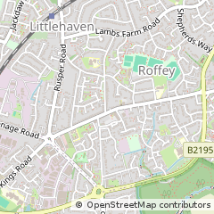 Map of Horsham, West Sussex