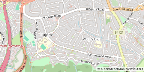 Map of Birmingham, West Midlands