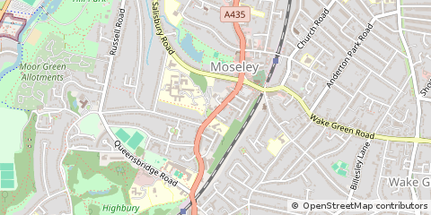 Map of Birmingham, West Midlands
