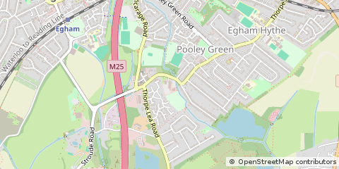 Map of Egham, Surrey