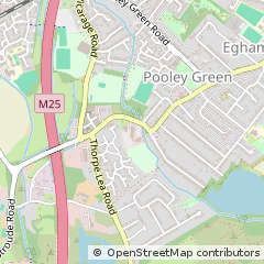 Map of Egham, Surrey
