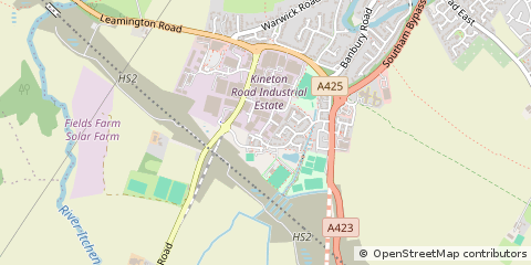 Map of Southam, Warwickshire