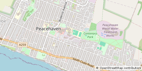 Map of Peacehaven, East Sussex