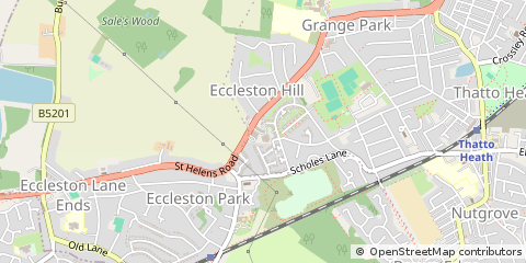 Map of ST. Helens, Merseyside