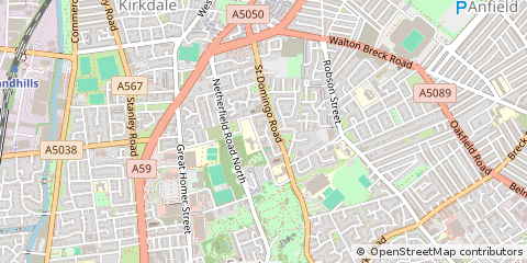 Map of Liverpool, Merseyside