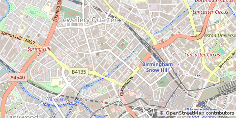 Map of Birmingham, West Midlands