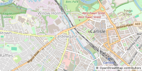 Map of Carlisle., Cumbria