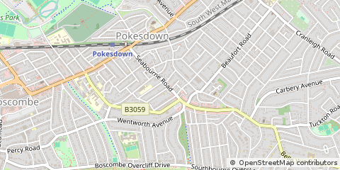 Map of Bournemouth, Dorset