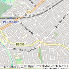 Map of Bournemouth, Dorset