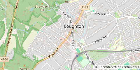 Map of Loughton, Essex