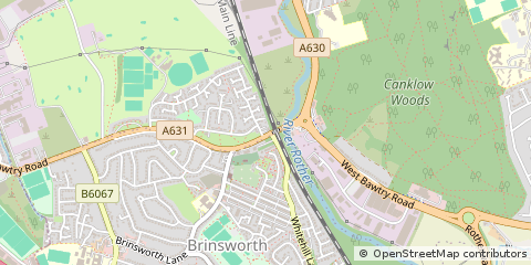 Map of Rotherham,