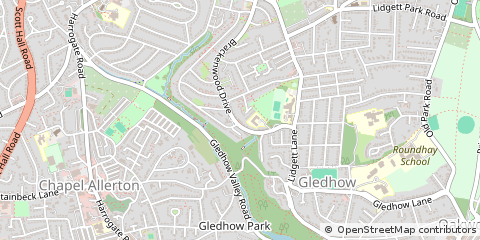 Map of Leeds, West Yorkshire