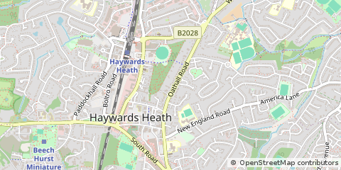 Map of Haywards Heath, West Sussex