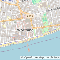 Map of Worthing, West Sussex