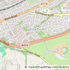 Map of Hertford, Herts