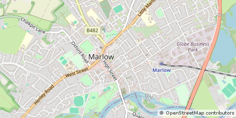Map of Marlow, Buckinghamshire
