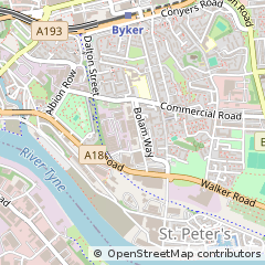 Map of Newcastle Upon Tyne