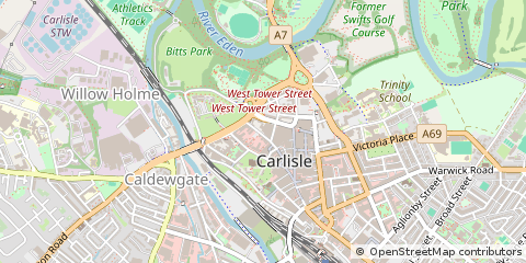 Map of Carlisle, Cumbria