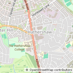 Map of Oldham, Lancashire