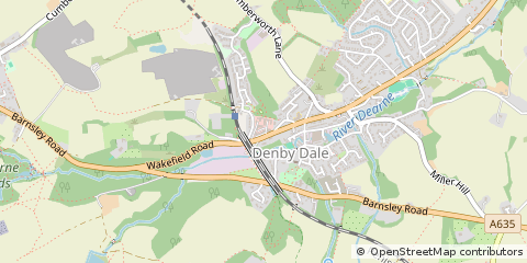 Map of Huddersfield, West Yorkshire