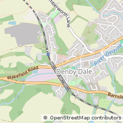 Map of Huddersfield, West Yorkshire
