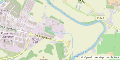 Map of Rotherwas IND Estate Hereford, Herefordshire