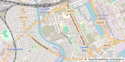 Map of Cardiff