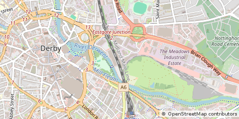 Map of Derby, Derbyshire