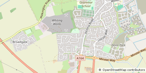 Map of Beverley, North Humberside