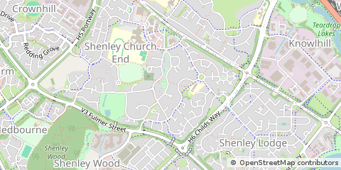 Map of Milton Keynes, Buckinghamshire