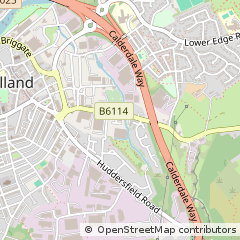 Map of Elland, West Yorkshire