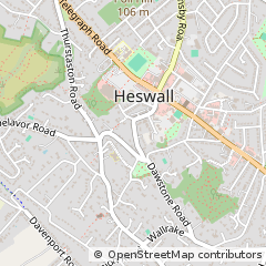 Map of Heswall, Merseyside