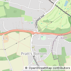 Map of Pratts Bottom, Orpington