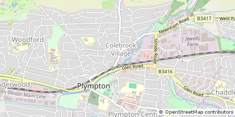 Map of Plymouth, Devon