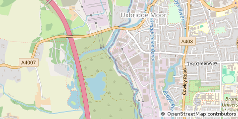 Map of Uxbridge, Middlesex