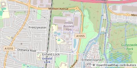 Map of Enfield, Middlesex